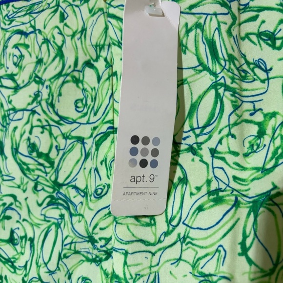 2/$30 Apt 9 A-Line Green & Blue Skirt Size 14 - Picture 7 of 8